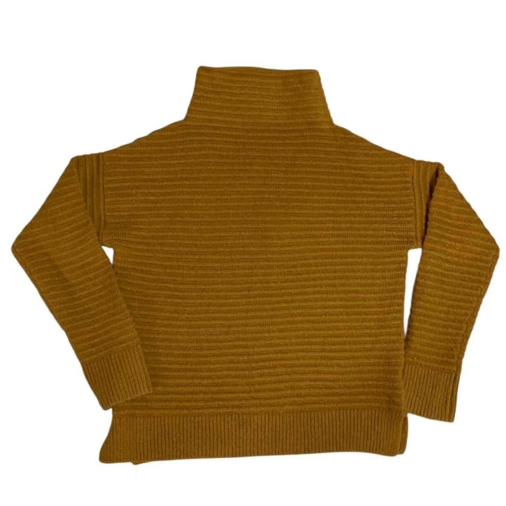 Madewell Belmont Mockneck Sweater Womens XXS Golden Harvest Ribbed Fall Knit